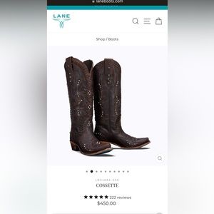 Lane “Cossette” Cowgirl boots